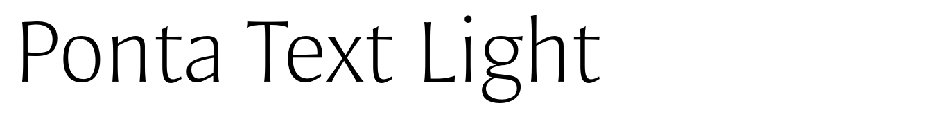 Ponta Text Light